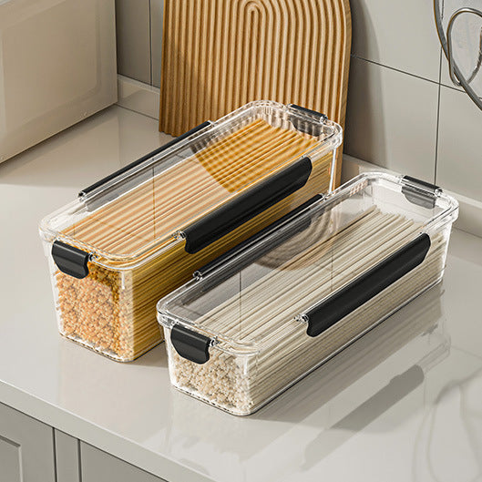 Stackable Clear Pantry Storage Bins with Lids
