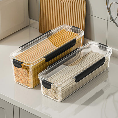 Stackable Clear Pantry Storage Bins with Lids