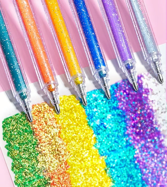Colorful glitter gel pens