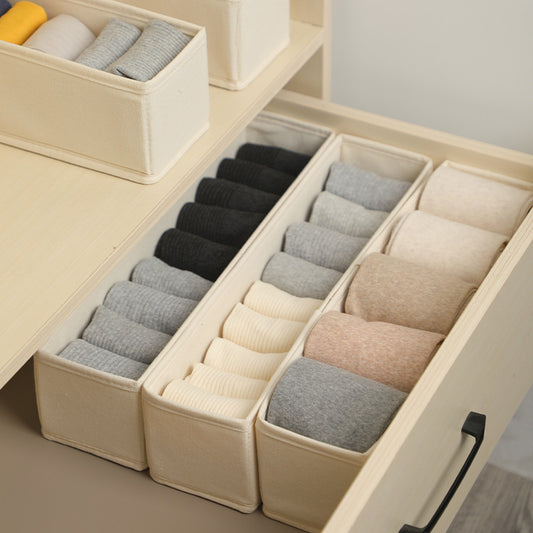 Fabric Drawer Organizer Bins for Clothes & Socks