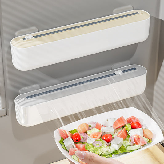 Wall-Mounted Wrap Dispenser with Cutter
