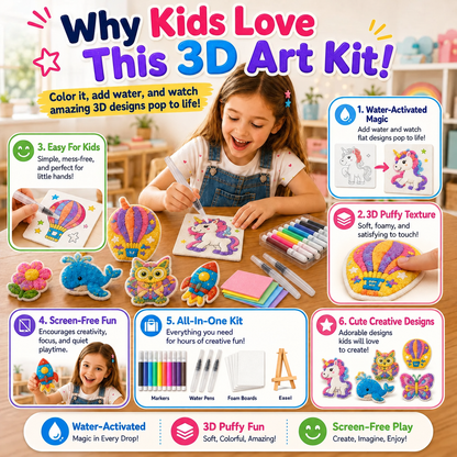 🔥🔥Last Day 69% off🔥3D Puffy Texture Paper- Turn Simple Drawings Into Fun Puffy 3D Art🪄