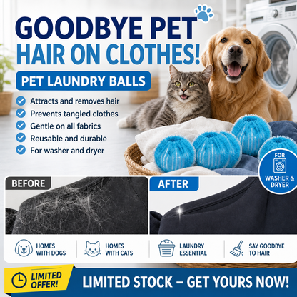🔥Last Day Buy 2 Get 1🔥Reusable Pet Hair🐈🐕Remover Laundry Balls