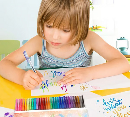 🔥Last Day 50% off🔥Radiant Push-Button Glitter Gel Pen Set🪄