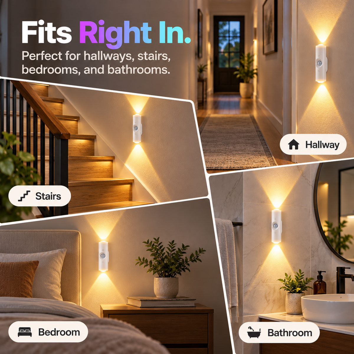 🔥LAST DAY BUY 1 GET 1🔥Magnetic Motion Sensor Light – 12-Color Glow ✨
