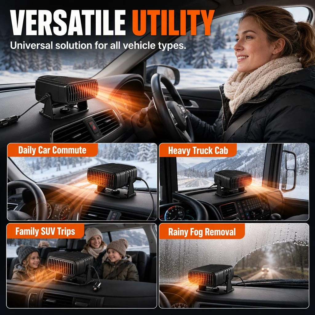 Portable car heater use in cars SUVs and trucks